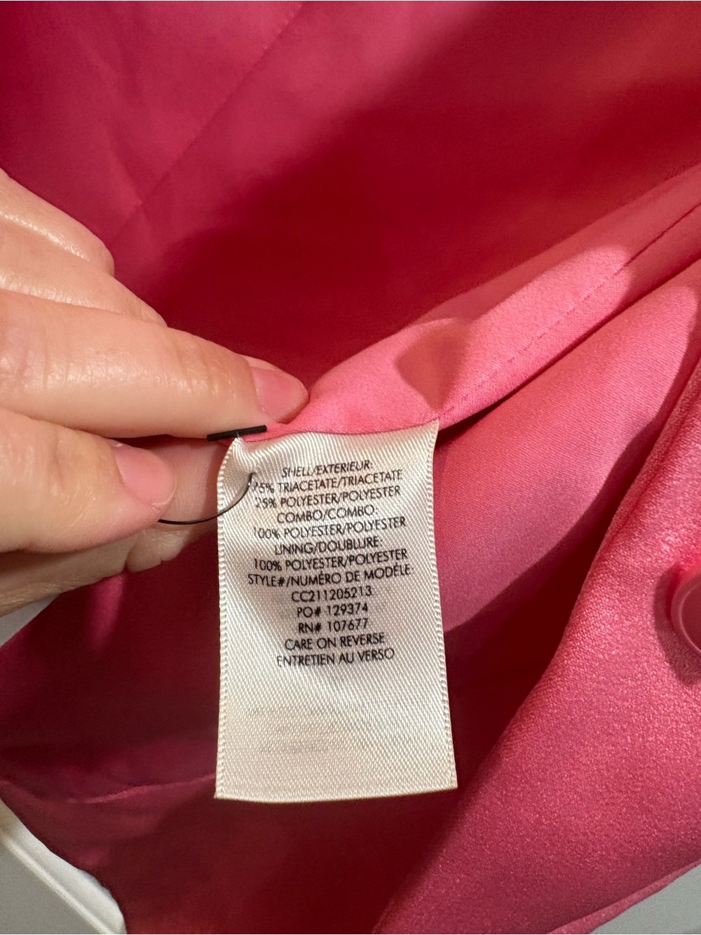 Alice + Olivia Shiny Pink Satin Single-Button Blazer - Picture 5 of 6